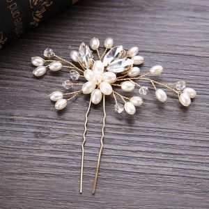 Crystal Pearl Hair Pin